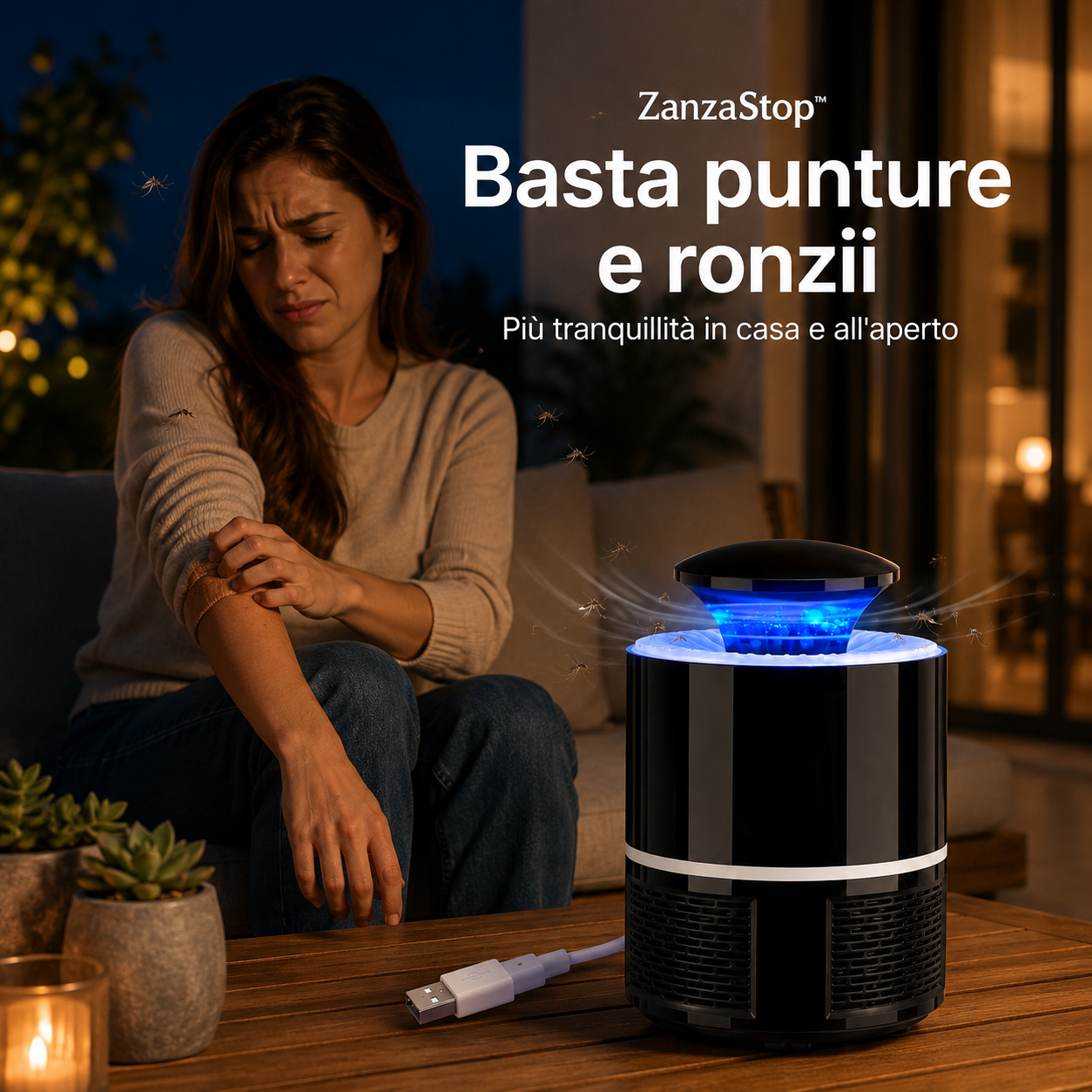 ZanzaStop™ — Dispositivo Anti-Zanzare 3 in 1 Ricaricabile