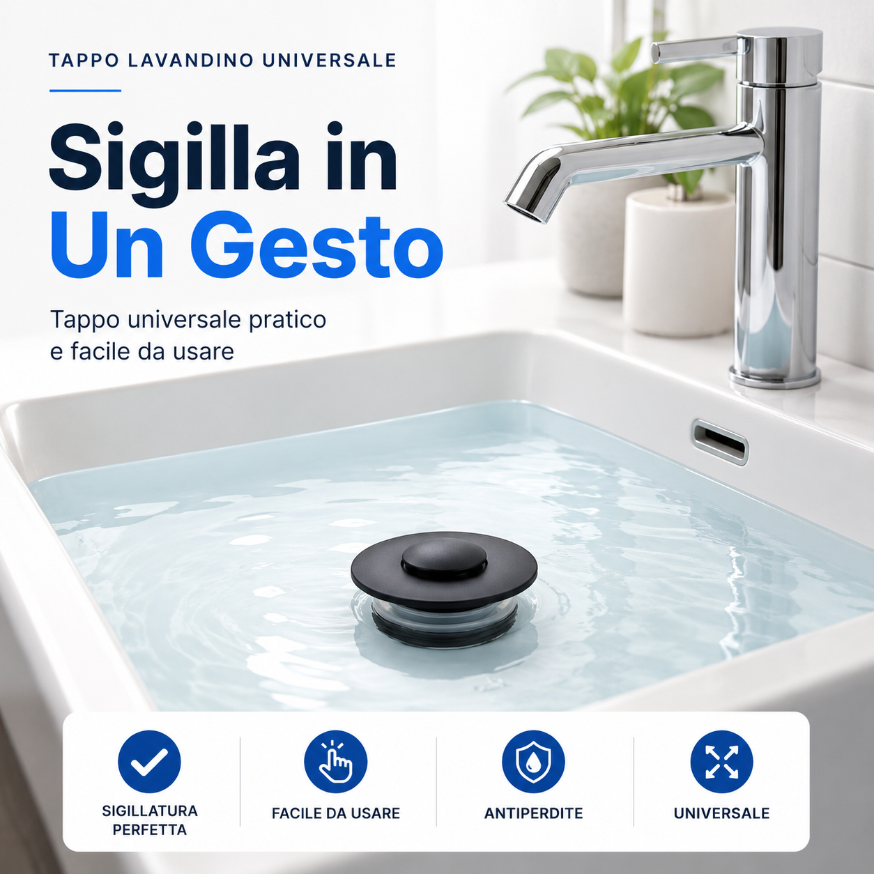 Tappo Lavandino Universale
